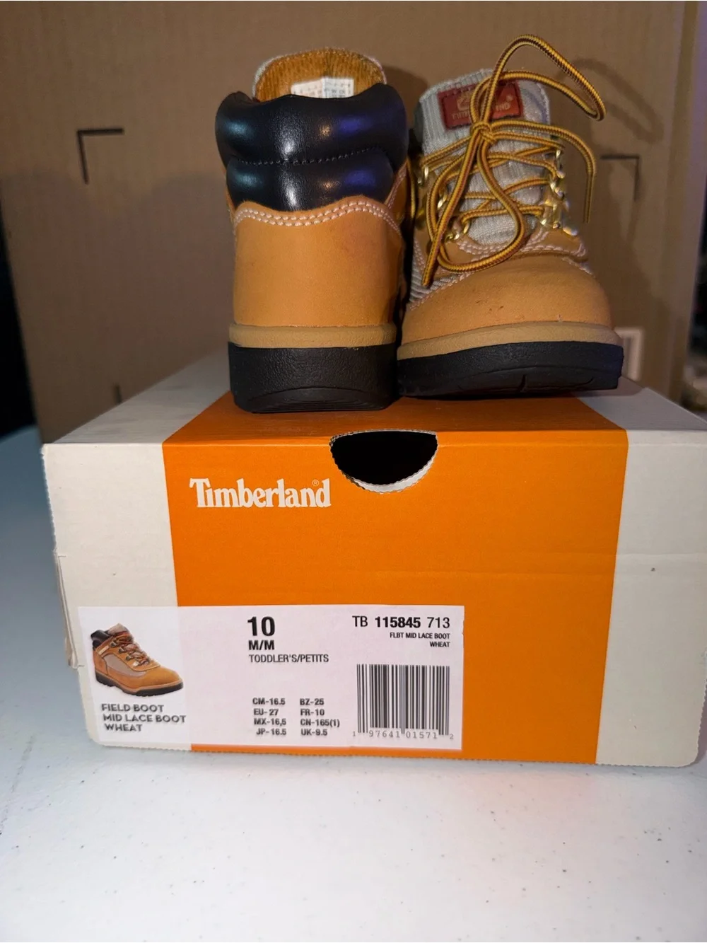 Timberland Kids Tan and Black Lace-Up Hiking Boots